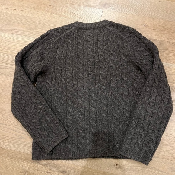Abercrombie & Fitch Button up Cable Knit Sweater large - Picture 4 of 4